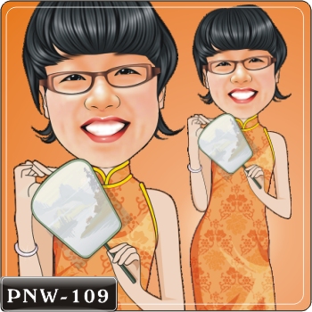 女生人像Q版漫畫PNW-109